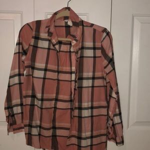 pink/gray/white flannel